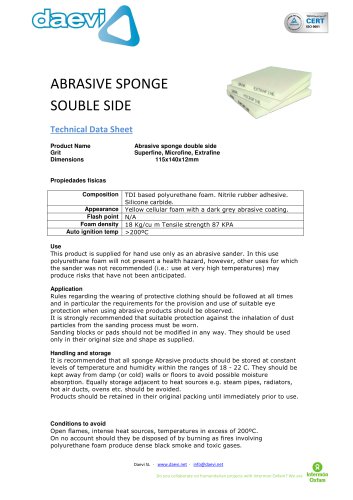 Abrasive sponge double-side TSAR