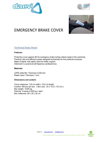 Emergency Brake Cover