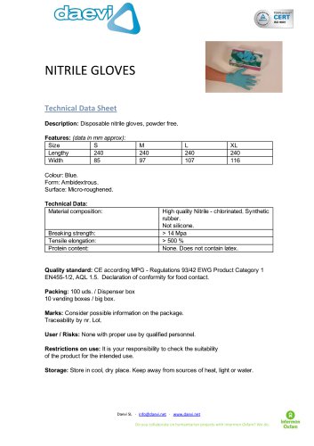 Nitrile Gloves ( powder free )