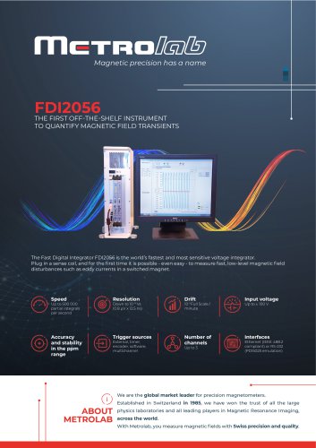 FDI2056 THE FIRST OFF-THE-SHELF INSTRUMENT TO QUANTIFY MAGNETIC FIELD TRANSIENTS