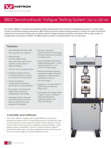 8802 Servohydraulic Fatigue Testing System