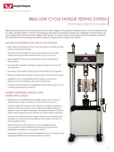 8862 LOW CYCLE FATIGUE TESTING SYSTEM