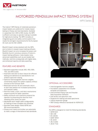 Motorized Pendulum Impact Testing System: MPX Systems