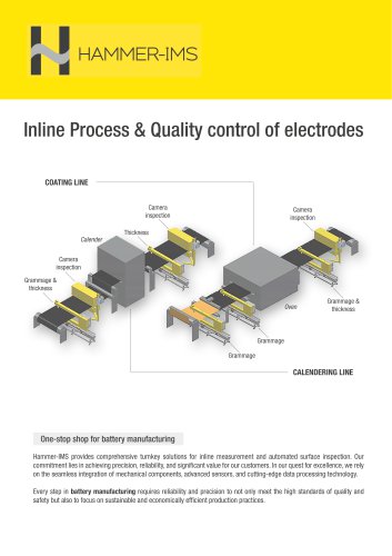 Inline Process & Quality control of electrodes