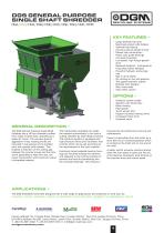 DGS GENERAL PURPOSE SINGLE SHAFT SHREDDER