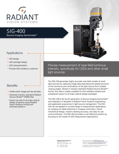 Source Imaging Goniometer (SIG-400)