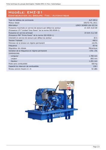 EMZ-21 Fixe et Automatique