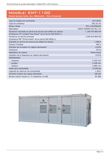 Modèle: EMT-1100