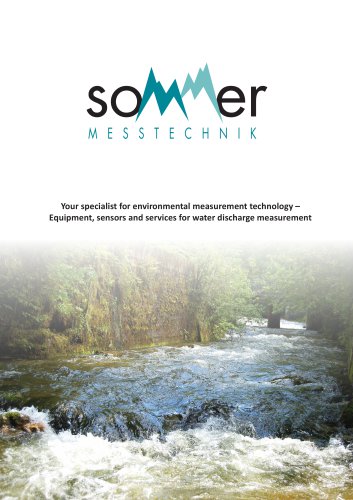 SOMMER Brochure "Sensors for Water Discharge Measurement"