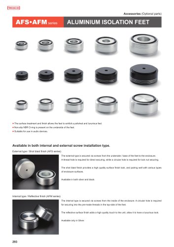 Aluminium Isolation Feet - AFS・AFM series