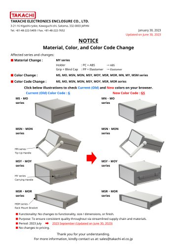 MSN series - DESKTOP ENCLOSURE with TIP-UP HANDLE