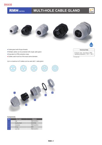 MULTI-HOLE CABLE GLAND - RMH series