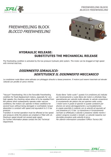 FREEWHEELING BLOCK VALVE