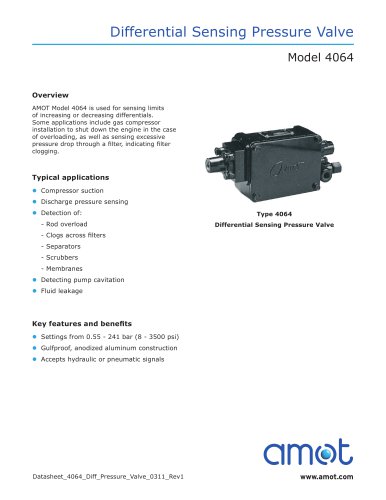 4064 Differential Pressure Valve