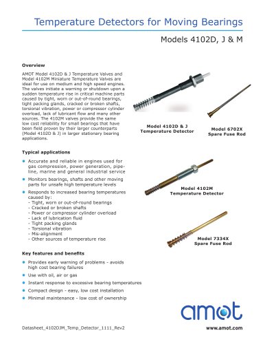 4102D/J and 4102M Temperature Valves and 4102M