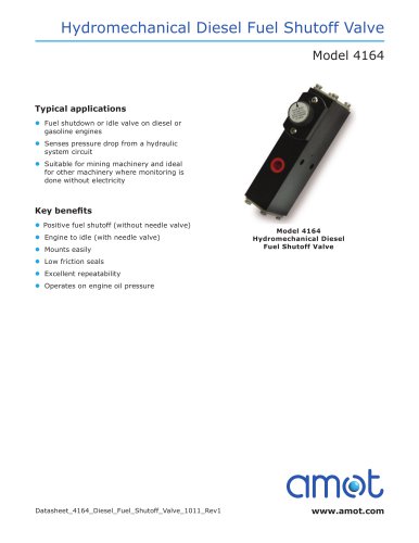 Hydro-Mechanical Diesel Fuel Shutoff Valve