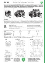 Soupapes hydrauliques pour ascenseurs EV