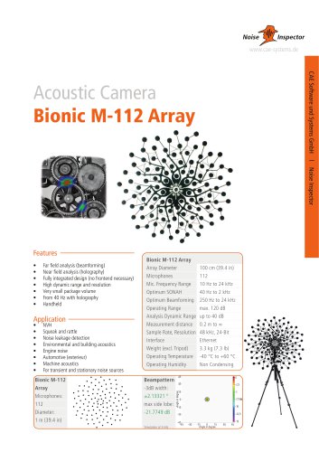 microphone array Bionic M-112 for acoustic camera