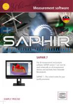 SAPHIR 7 - Logiciel de mesure et d'évaluation 3D