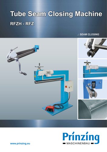 Tube seam closing machine