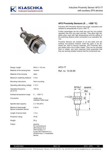 Inductive high-temperature Sensors up to 200 °C