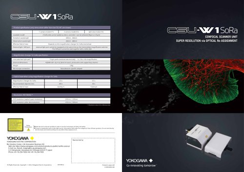 Confocal Scanner Unit CSU-W1 SoRa