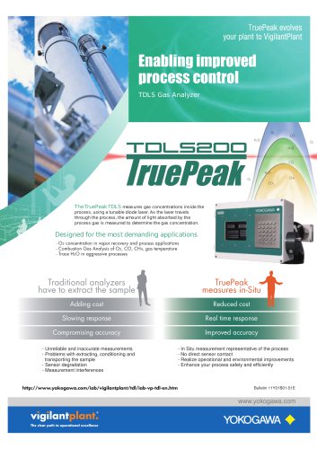 Enabling improved process control TDLS Gas Analyzer