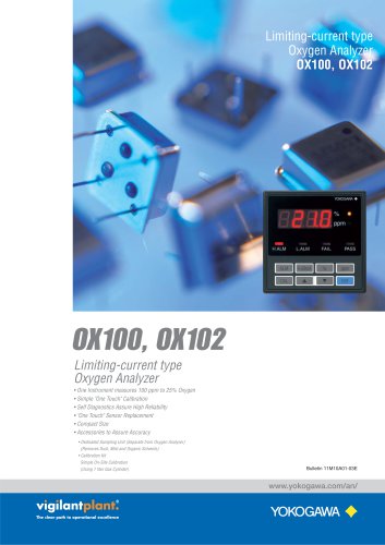 OX100, OX102 Current Limit Type Oxygen Analyzers