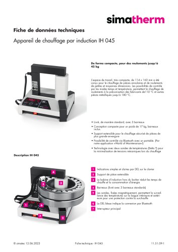 11 51 09 - Technical Data Sheet - IH 045 - FR