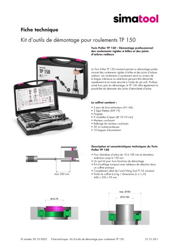 31 51 03 - Technical Data Sheet - TP 150 - FR