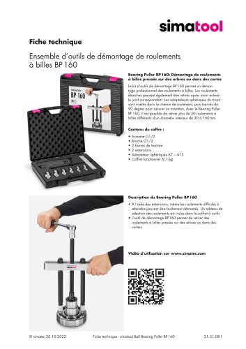 31 51 08 - Technical Data Sheet - BP 160 - FR