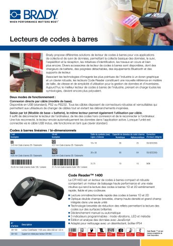 Lecteurs de codes à barres