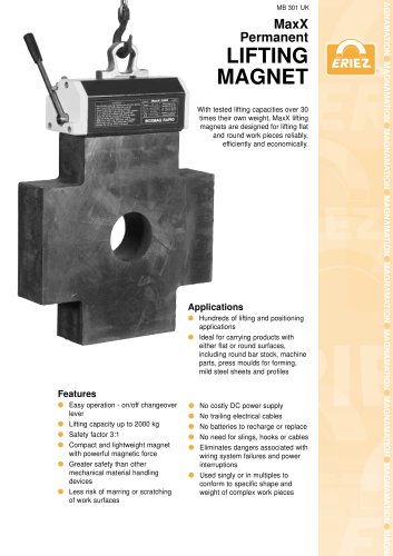 MAXX PERMANENT LIFTING MAGNET