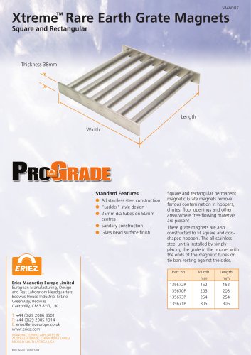 ProGrade  Square and Rectangular Xtreme Rare Earth Magnetic Grate