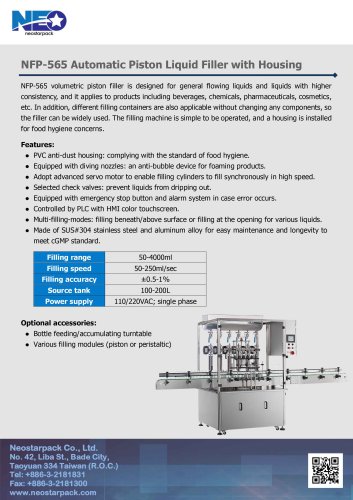 Automatic Overflow Liquid Filler NFL-465