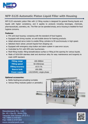 Automatic Twelve Nozzles Liquid Filler NFP-5125