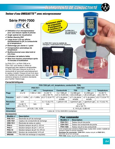 Testeur d’eau OMEGAETTETM avec microprocesseur