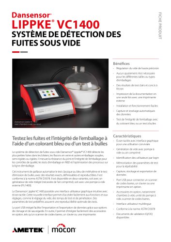 Tous Les Catalogues Et Fiches Techniques (PDF) AMETEK MOCON