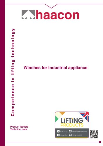 Winches for Industrial appliance