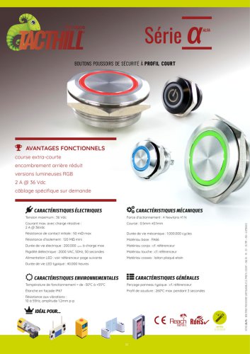 ALFA - Boutons poussoirs de sécurité à profil court