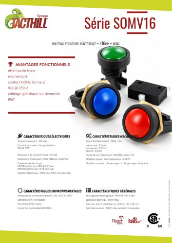 SOMV dia.16 interface pushbuttons