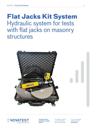 Flat Jacks Kit System - Technical Sheet