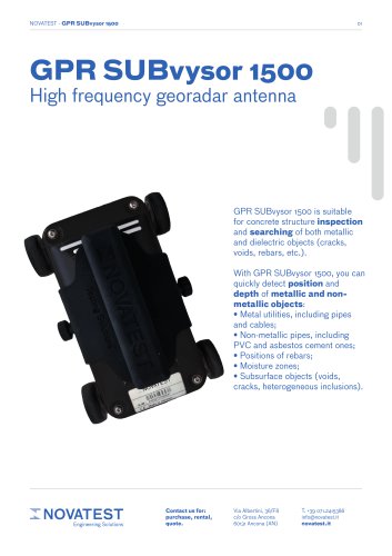 GPR SUBvysor 1500 - Technical sheet