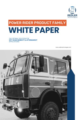 Power Rider Product Family White Paper the optimal for off-road
