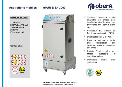 Aspirations mobiles ePUR B Ex 3000