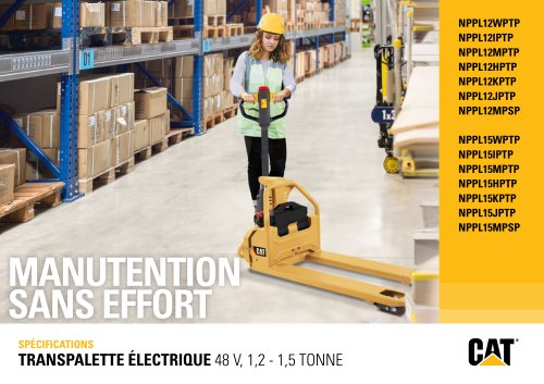 TRANSPALETTE ÉLECTRIQUE 48 V, 1,2 - 1,5 TONNE