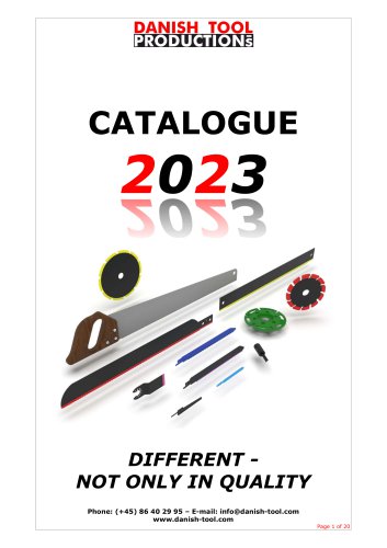DANISH TOOL PRODUCTIONS CATALOGUE