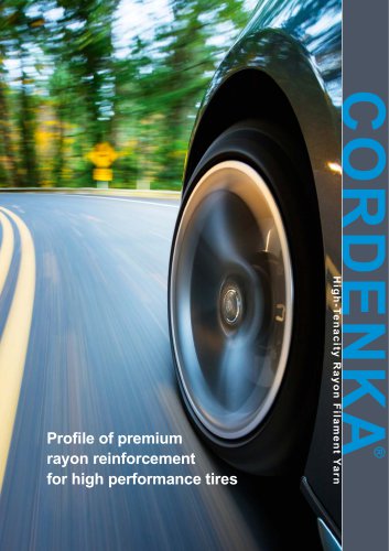 Profile of premium rayon reinforcement for high performance tires