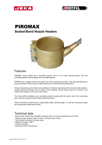 Sealed-Band Nozzle Heaters - PIROMAX