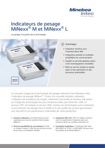 Indicateurs de pesage  MiNexx® M et MiNexx® L